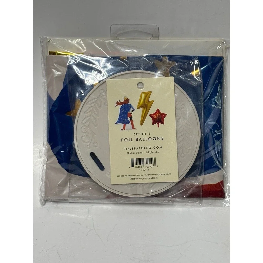 Rifle Paper Co Super Mom Foil Balloon Set of 3 Mother's Day NIP
